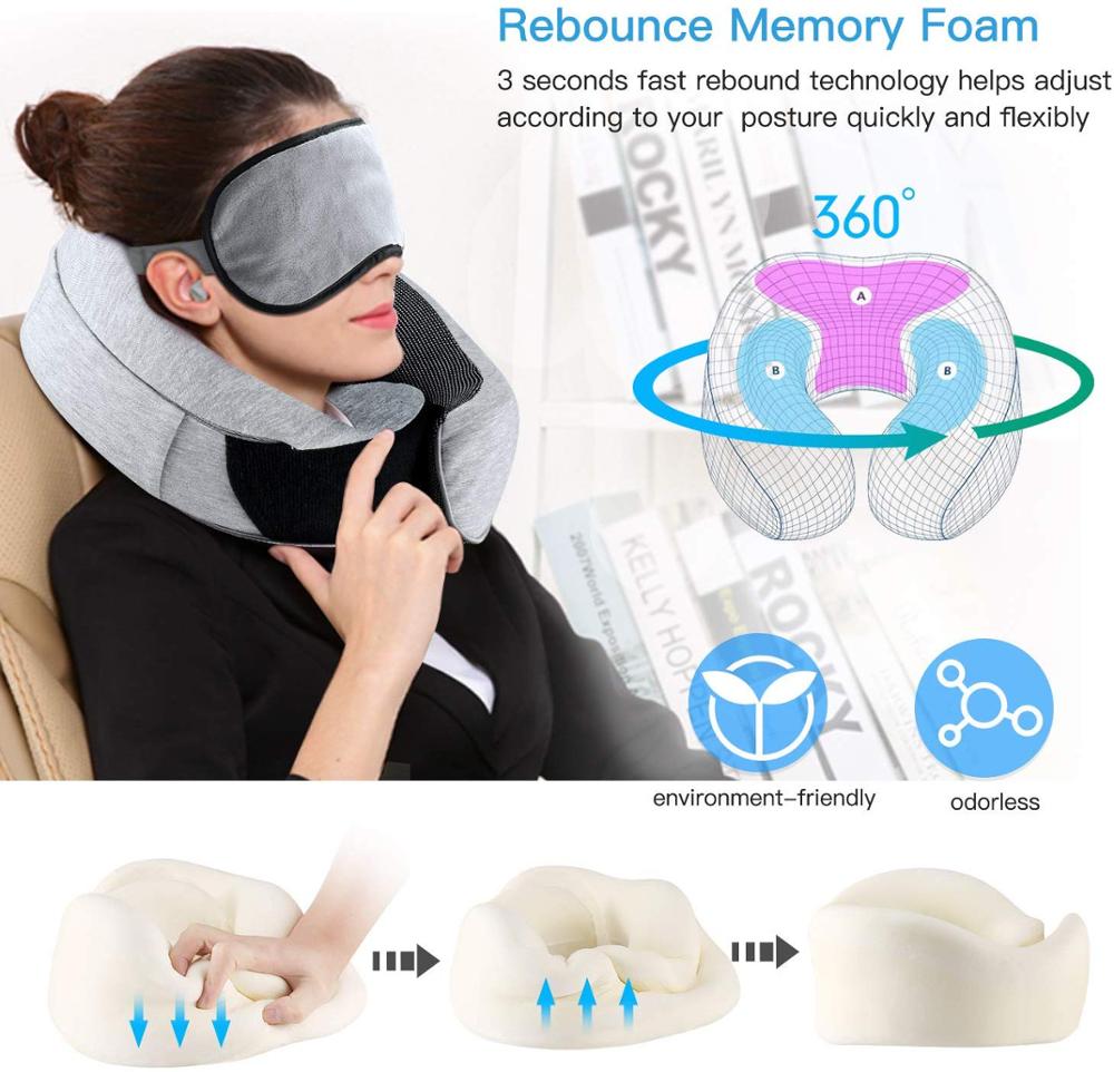 Memory Foam Travel Neck Pillow